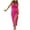 Hot Pink, variant on Uaswgudfs ​Sleeveless Ruched Knit Sundress 2025 – Women's Casual Summer Maxi Dress with Adjustable Drawstring & Side Split Beige XL