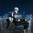 thumbnail image 5 of 12V Ride On Police Car for Girls & Boys, Battery Powered Police Jeep Cop Cars with 2.4G Remote Control,Music, Headlights, MP3 Player and Power Display,Black, 5 of 9