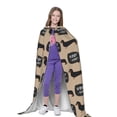 thumbnail image 4 of Honeii Dachshund Dog Woof Print Poncho Cape, Cloak Coat, Snuggly Hooded Wearable Blanket, Hooded Cape For Teenagers,Halloween Costumes-Small, 4 of 7