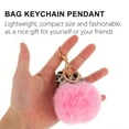 thumbnail image 2 of MLINS 1Pc Leopard Printed Ear Keychain Furry Ball Bag Pendant Gift Key Ring (Pink), 2 of 8