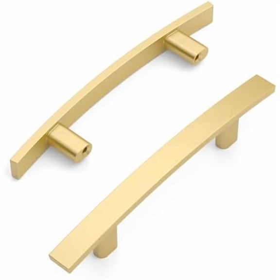 10 Pack Brushed Gold 3 Inch(76mm) Hole Centers Kitchen Cabinet Pulls Cabinet Hardware Kitchen Handles for Cabinets Cupboard Handles Drawer Pulls ZH0003