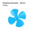 thumbnail image 2 of Unique Bargains RC Boat Propeller 4-Vanes 80mm Fan for 2mm DC Motor Shaft RC Model DIY Blue 4pcs, 2 of 4
