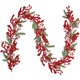 thumbnail image 1 of Guirnalda de Navidad de bayas rojas de 6 pies, guirnalda de vegetación artificial esquí esquí Gafas de esquí, 1 of 5