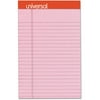 (2 pack) (2 Pack) Universal Fashion Colored Perforated Note Pads, 5 x 8, Legal, Pink, 50 Sheets, 6/Pack