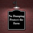 thumbnail image 2 of No Dumping - Protect the Farm BLACK Aluminum Composite Sign 15''x18'', 2 of 9