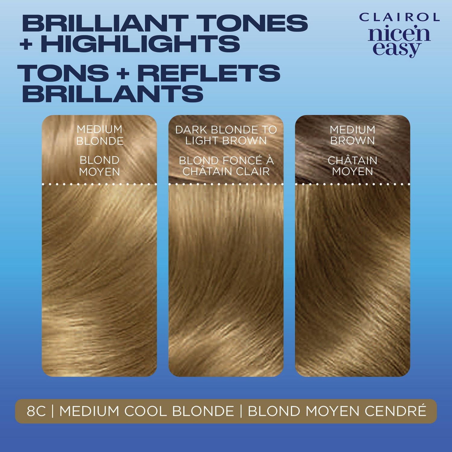 Coloration permanente Clairol Nice'n Easy Couverture Des Cheveux Gris À 100