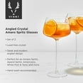 thumbnail image 3 of Viski Angled SAmaro Spritz Cocktail Glasses for Party Gifts, 16oz Set of 2, 3 of 7
