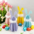 thumbnail image 7 of Sruoe Blue 3D Wooden Easter Bunny Kit, DIY Assembly Rabbit Figurine with Fluffy Feather Accent, Easter Home Decor Tabletop Decoration Farmhouse Gift for Holiday Desktop, 7 of 7