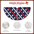 thumbnail image 4 of Daiia Patriotic Star Drawing Merry Christmas Tree Skirt , Xmas Large Lace-up Tree Skirt, Santa Snowflakes Rustic Home Decorations New Year Party Farmhouse Decor-30", 4 of 7