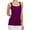 Purple, variant on Women's Stylish Scoop Neck Lace Trim Cami Tunic Tank Top, Light Pink