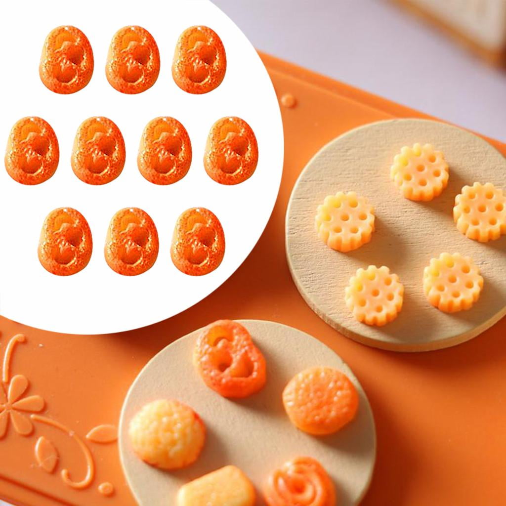 10pcs 1/12 Miniature Cookies Dessert Kitchen Pretend Play for Doll House 
