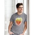 thumbnail image 2 of Dilophosaurus Dinosaur head Men Athletic Heather T-Shirt, Male Medium, 2 of 4
