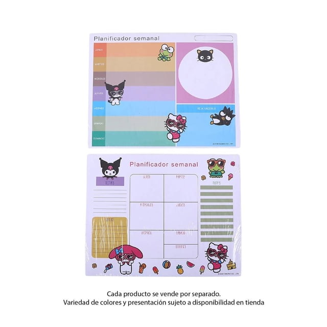 Planificador Semanal MyShop Hello Kitty y sus amigos 52 hojas Varios Modelos 1 Pieza