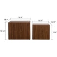 thumbnail image 2 of kevinplus 34.47'' Square Small Coffee Table Set of 2 for Living Room, Modern Mid-Century Nesting Side End Table, No Assembly, Walnut, 2 of 12