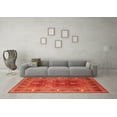 thumbnail image 3 of Ahgly Company Indoor Round Oriental Orange Industrial Area Rugs, 6' Round, 3 of 4