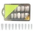 thumbnail image 2 of Trayknick 96Pcs/Box Seamless Nail Tips Ladder Shape Ultra Thin Water Drop Fold Transparent Frosted Tip for Manicure, 2 of 13