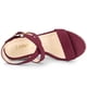 thumbnail image 4 of Sandalias De Tacón De Cuña Con Tirantes Cruzados Con Espalde Para Mujer Borgoña 39, 4 of 7