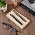 thumbnail image 4 of Wooden Pen Tray Pen Display Stand Wave-Shaped Pens Holder Desk Pencil Organizer Fountain Pens Holder with 4 Compartments DIY, 4 of 6