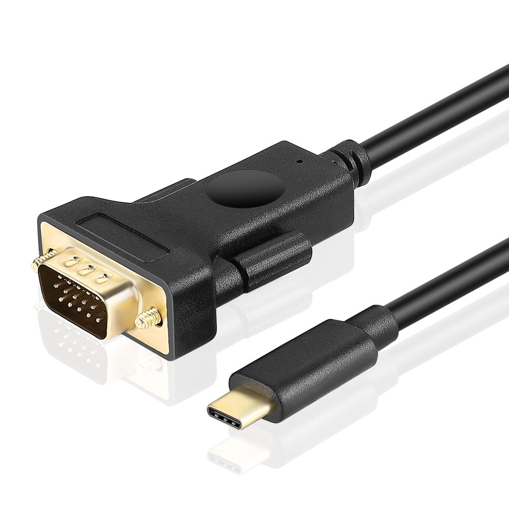 USB Type C (USBC) to VGA 1080P Cable Converter Adapter (6FT) USBC 3