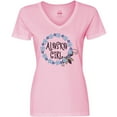 thumbnail image 3 of Inktastic Alaska Girl Forget-Me-Not Flower Women's V-Neck T-Shirt, 3 of 5