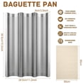 thumbnail image 2 of Molde para baguette Moldes para baguette antiadherentes 3 panes Molde para pan francés Bandeja para pan con paño grueso de prueba Sofá para masa Molde largo para hornear pan de masa fermentada para mo, 2 of 5
