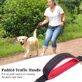 thumbnail image 4 of VIVAGLORY Dog Leash Pullsafe Bungee Dog Leash with 2 Padded Handle & Double Handle for Training & Walking, Bungee Anti Pull for Pet That Pull, 4ft x 1in, Black, 4 of 6