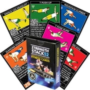 Exercise Cards: Strength Stack 52 Bodyweight Workout Playing Card Game. Designed by a Military Fitness Expert. Video Instructions Included. No Equipment Needed. Burn Fat and Build Muscle at Home.