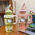 thumbnail image 2 of 1300ml Sanrio Water Cup Hello Kitty Anime Straw Cup Cute Large Capacity Cartoon Outdoor Activities Portable Tea Separation, 2 of 5
