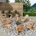 thumbnail image 6 of WestinTrends Malibu 12 Piece Adirondack Chairs Set, All Weather Poly Lumber Outdoor Patio Furniture Set Adirondack Chairs with Ottoman and Side Table, Teak, 6 of 7