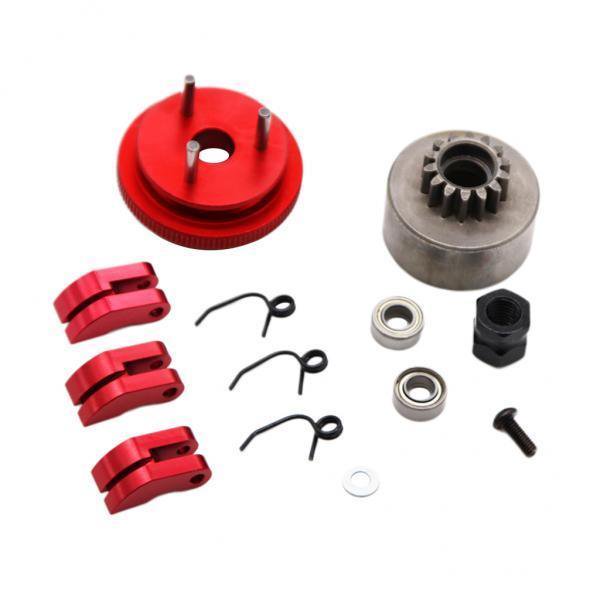 Volante ligero de aluminio Vonte 2x14T con Juegos de zapatas de Cojinete para Automóviles 8 piezas Hugo Engranaje de campana de embrague RC 14T