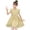 Yellow, variant on NOLDARES Girl's Casual Dress Summer Scoop Neck Sleeveless Flowy Print and Plain Sundress(Red,10-12 Years)