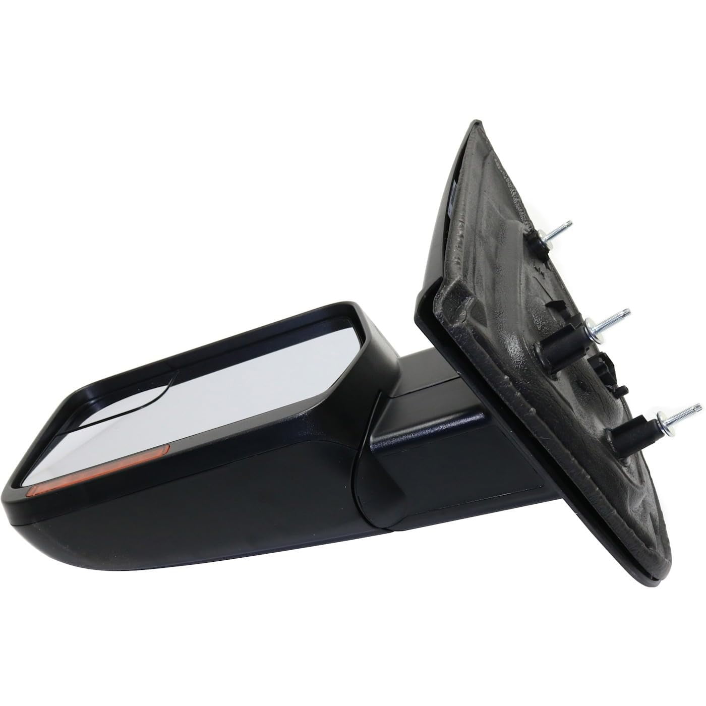 Suitable for Driver Side Power Heated Mirror for Ford F-150 (2011-2014) - Manual Fold with Signal Light & Spotter Glass, Textured Finish