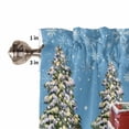 thumbnail image 5 of Christmas Snowman Kitchen Curtains and Valances Set, Xmas Tree Snowflake Winter Truck Blue Rod Pocket Window Valance 18 Inch Window Curtain Panels for Living Room Bedroom Laundry, 27.5x36in, 3 Pieces, 5 of 7