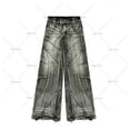 thumbnail image 2 of Y2k-ropa de calle Punk para hombre, pantalones vaqueros de Hip Hop, ropa de trabajo de la costa oeste, estilo Rap rasgado, ropa holgada de talla grande, pantalones para fregar, 2 of 5