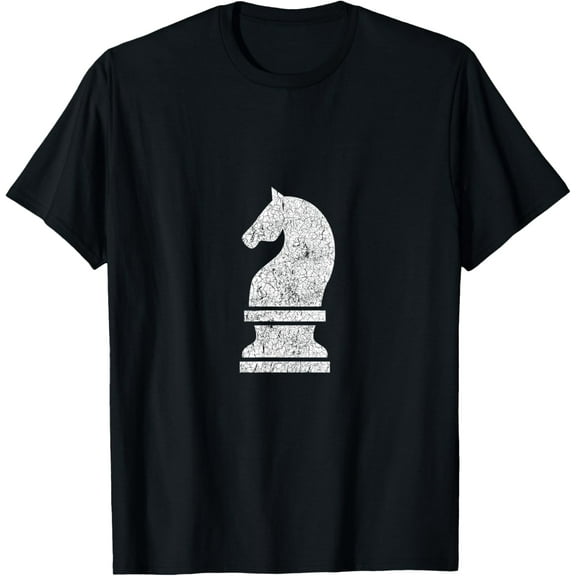 Playful Comfort Tee - Vintage Chess T-Shirt White Knight Chess Piece Tee Shirt T-Shirt