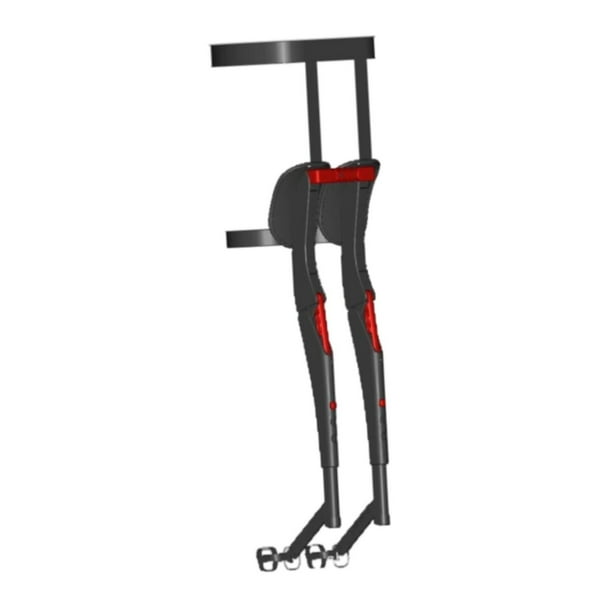 Silla portátil con soporte para piernas, taburete, multifuncional, ergonómico, plegable, para acampar negro y rojo