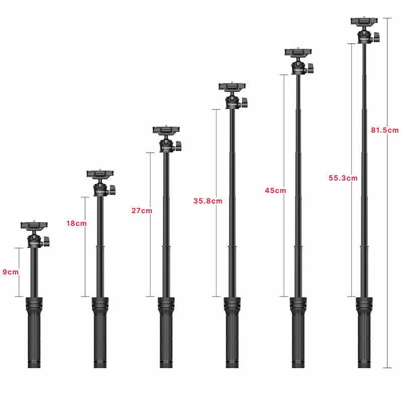 Ulanzi MT-34 Universal 360° Ballhead Phone Clamp Tripod Stand For Phone DSLR