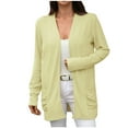 thumbnail image 2 of Ounisa Womens Long Cardigan 2025 Fall Lightweight Long Sleeve 0pen Front Sweater with Pockets, 2 of 8