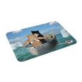 thumbnail image 2 of Haiem Two Brave Cats Are Floating On The Sea Iceberg Front Door Mat Indoor Outdoor Entrance, Waterproof All-Season, All-Weather Doormat, Durable Flannel Fabric, Fade Resistant, Low Profile, 16x24in, 2 of 9