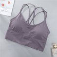 thumbnail image 3 of Women Bras Woman Bras With String Quick Dry Shockproof Running Fitness Large Size Underwear Comfortable Bras for Women Purple M, 3 of 8