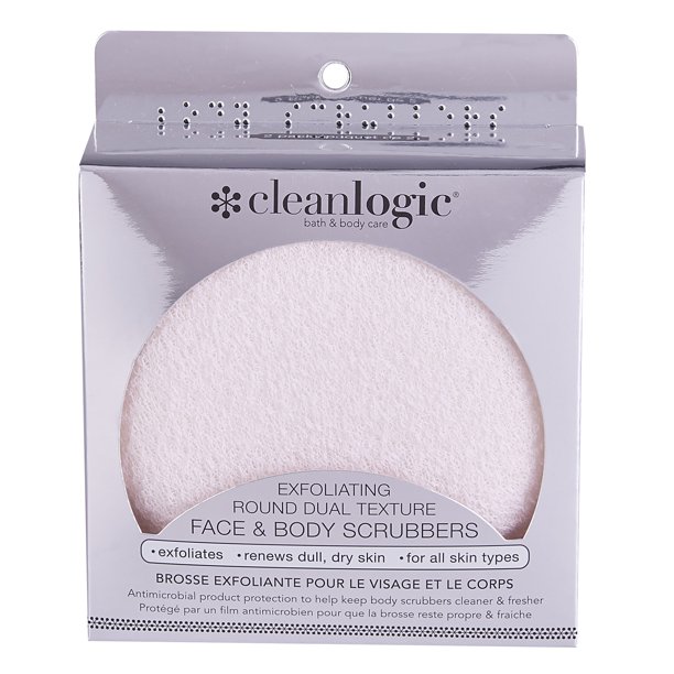 (Pack of 2) Cleanlogic Exfoliating Round Duel Texture Face & Body