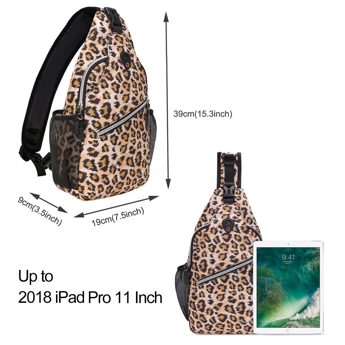 Mosiso Polyester Sling Chest Backpack for Men Women Shoulder Bags ...