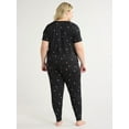 thumbnail image 4 of Joyspun Women's and Women’s Plus Sleep Tee and Joggers Pajama Set, 2-Piece, Sizes XS to 3X, 4 of 4