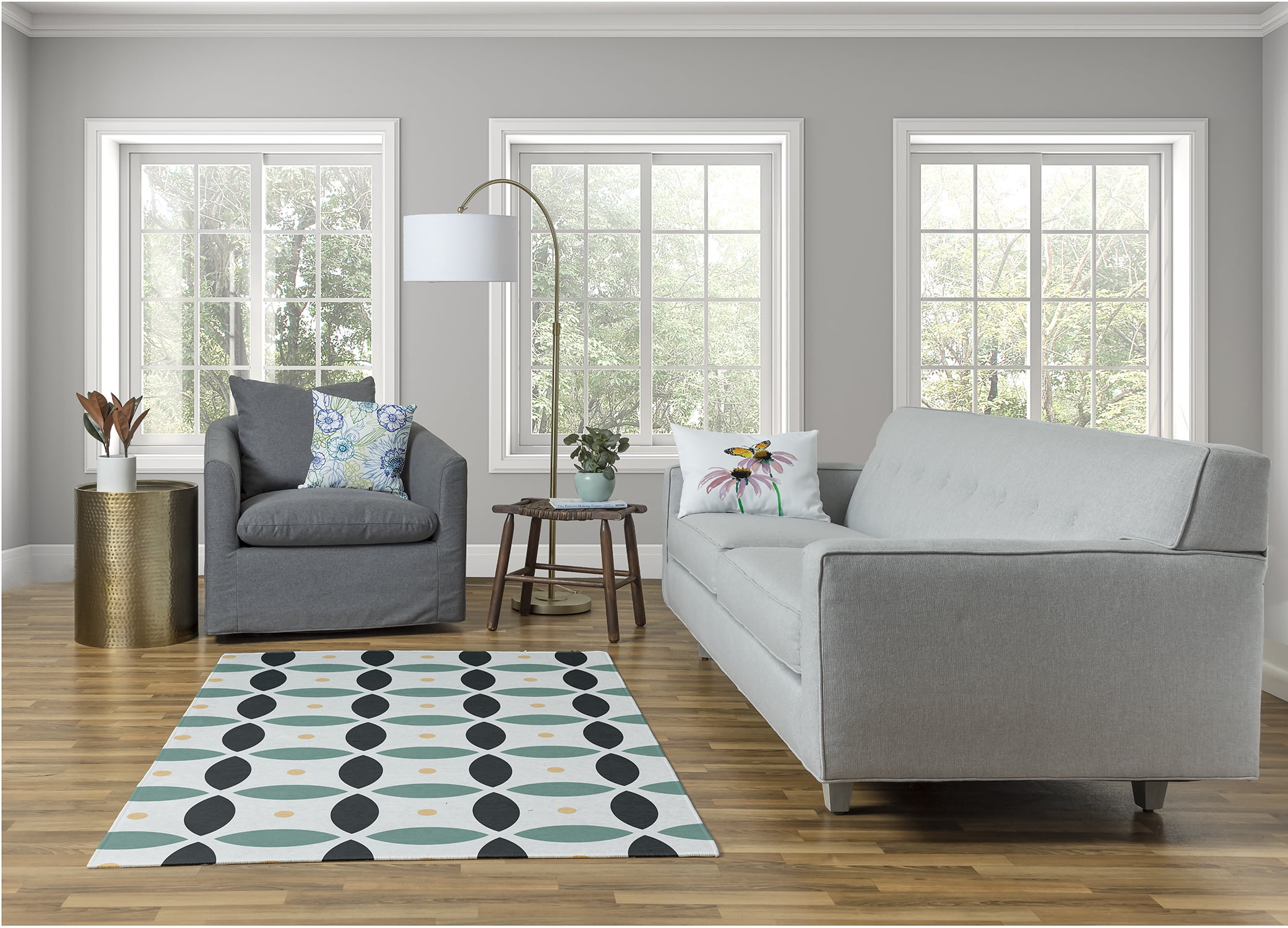 Simply Daisy Subline Geometric Area Rug, 4' x 6'