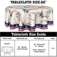 thumbnail image 3 of 4th of July Tablecloth Round 60 Inch Patriotic American Flag Table Cloth Wrinkle Resistant Table Cover Memorial Day Independence Day Tablecloth Decorative for Home Kitchen Dining Indoor Party Picnic, 3 of 6