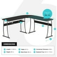 thumbnail image 2 of RIF6 L Shaped Modern Computer Home Office Desk w/ Keyboard Tray, Black, 2 of 3