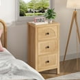 thumbnail image 6 of Oubayajia Mid Century Modern Chest of Drawers, Fluted Side Table with 3 Drawers, Wooden Small Dresser Nightstand for Bedroom Living Room, 6 of 8