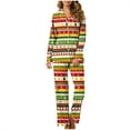 thumbnail image 6 of Iyufng Christmas Pajamas for Women Set,Womens Pajama Sets,Christmas Pjs Sets for Women with Pockets 2 Piece Long Sleeve Printed Home Wear,Womens Plus Loungewear, 6 of 8