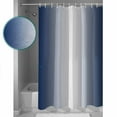 thumbnail image 4 of Navy Blue Ombre Waterproof Fabric Shower Curtain, Blue White Gradient Modern Abstract Art Shower Curtain for Bathroom Curtains Bathtubs Hotel Washable Shower Curtains with 12 Hooks Small 36x72in, 4 of 6