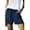Navy Blue, variant on KISSMODA Women Casual Shorts Elastic Waist Drawstring Shorts With Pockets High Waisted Shorts For Women